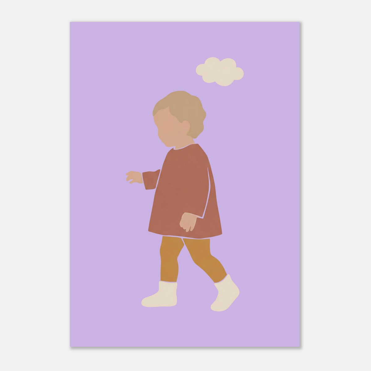 Kinderposter „Kleiner Träumer“ im minimalistischen Scandi-Look, 21x29.7 cm