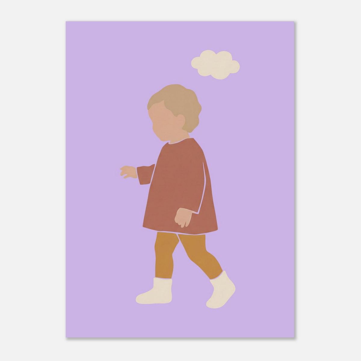 Kinderposter „Kleiner Träumer“ im minimalistischen Scandi-Look, 13x18 cm
