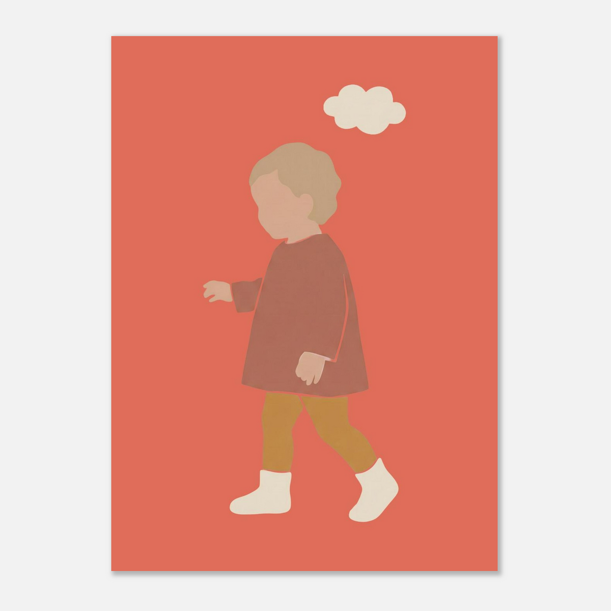 Kinderposter „Kleiner Träumer“ im minimalistischen Scandi-Look, 13x18 cm