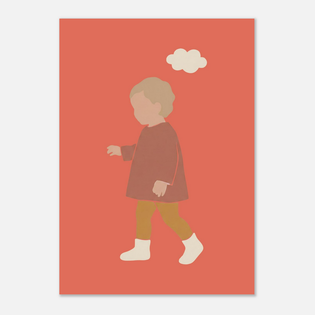 Kinderposter „Kleiner Träumer“ im minimalistischen Scandi-Look, 21x29.7 cm