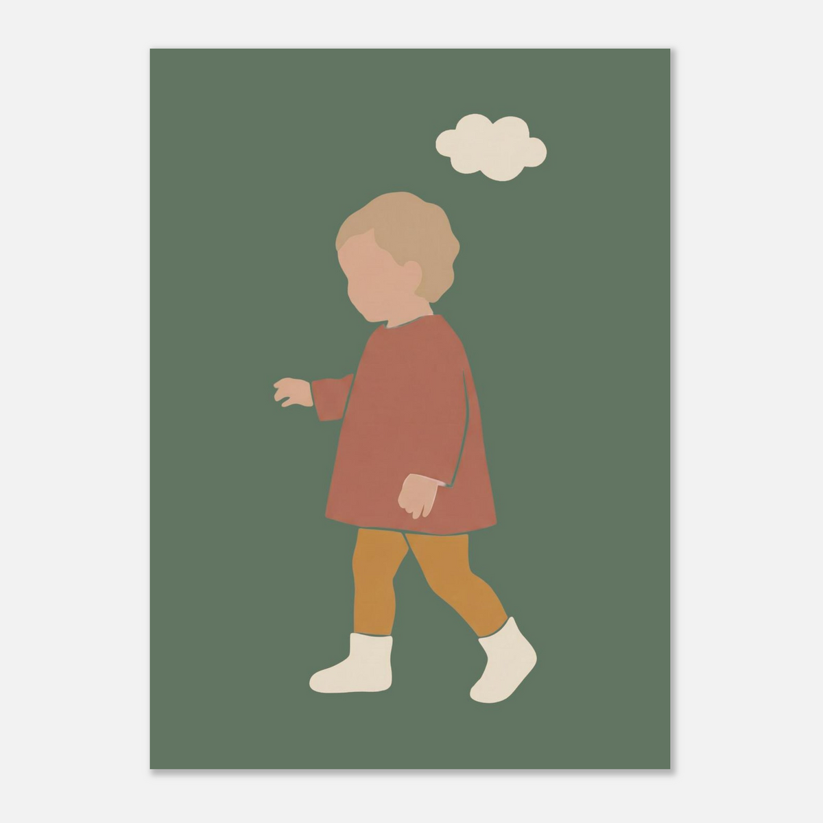 Kinderposter „Kleiner Träumer“ im minimalistischen Scandi-Look, 13x18 cm