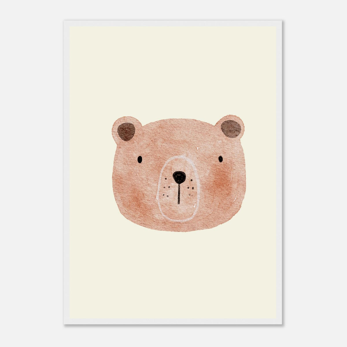 Aquarell-Bär in Braun- und Beigetönen fürs Kinderzimmer