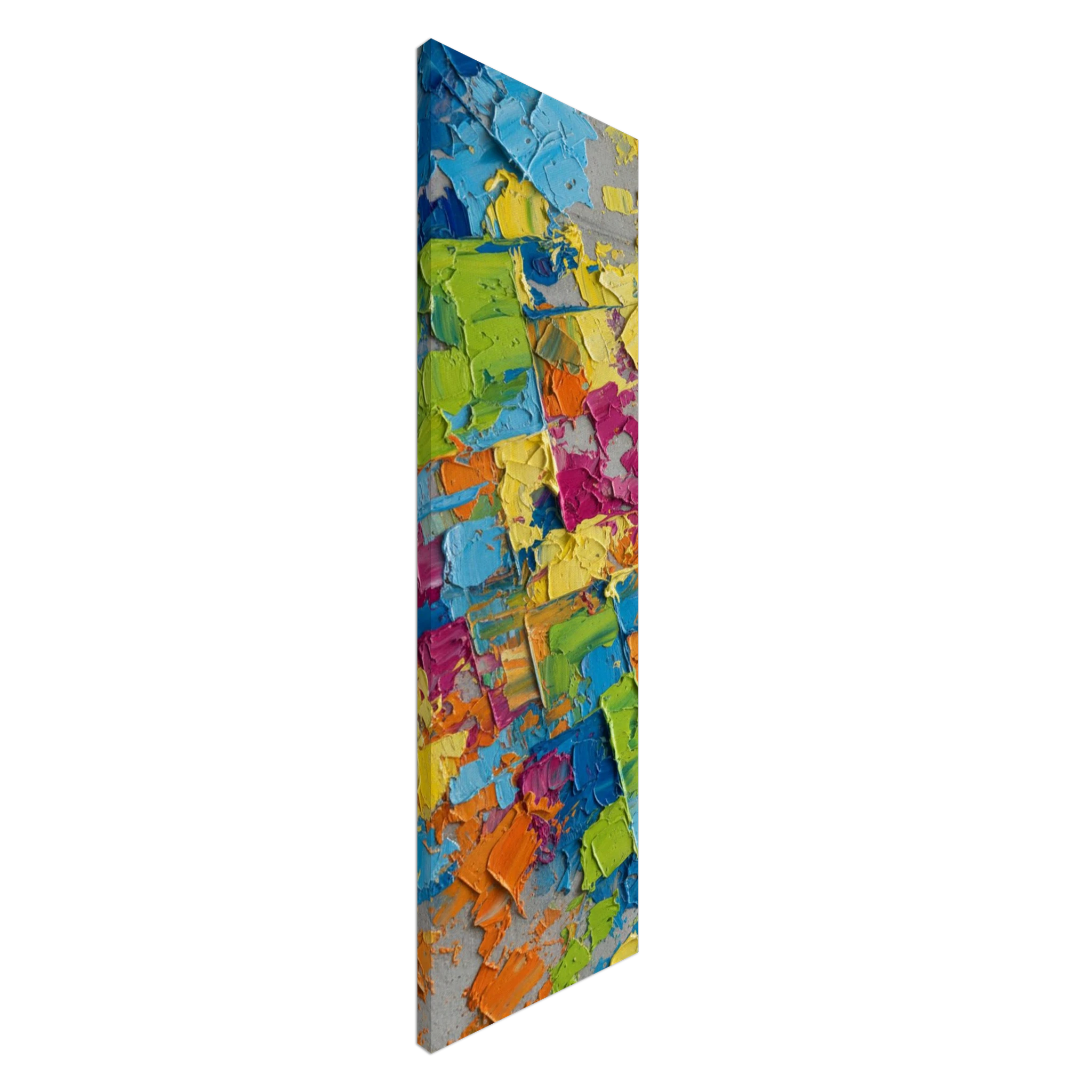 Abstrakte Farbexplosion - Relief-Kunstwerk auf Leinwand