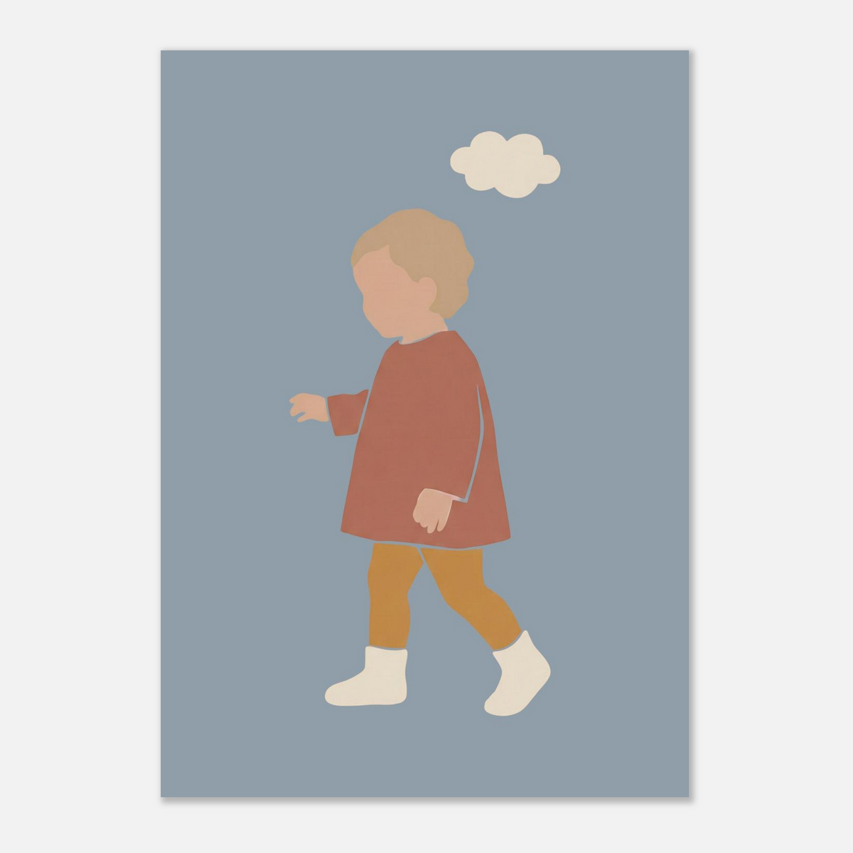 Kinderposter „Kleiner Träumer“ im minimalistischen Scandi-Look, 21x29.7 cm