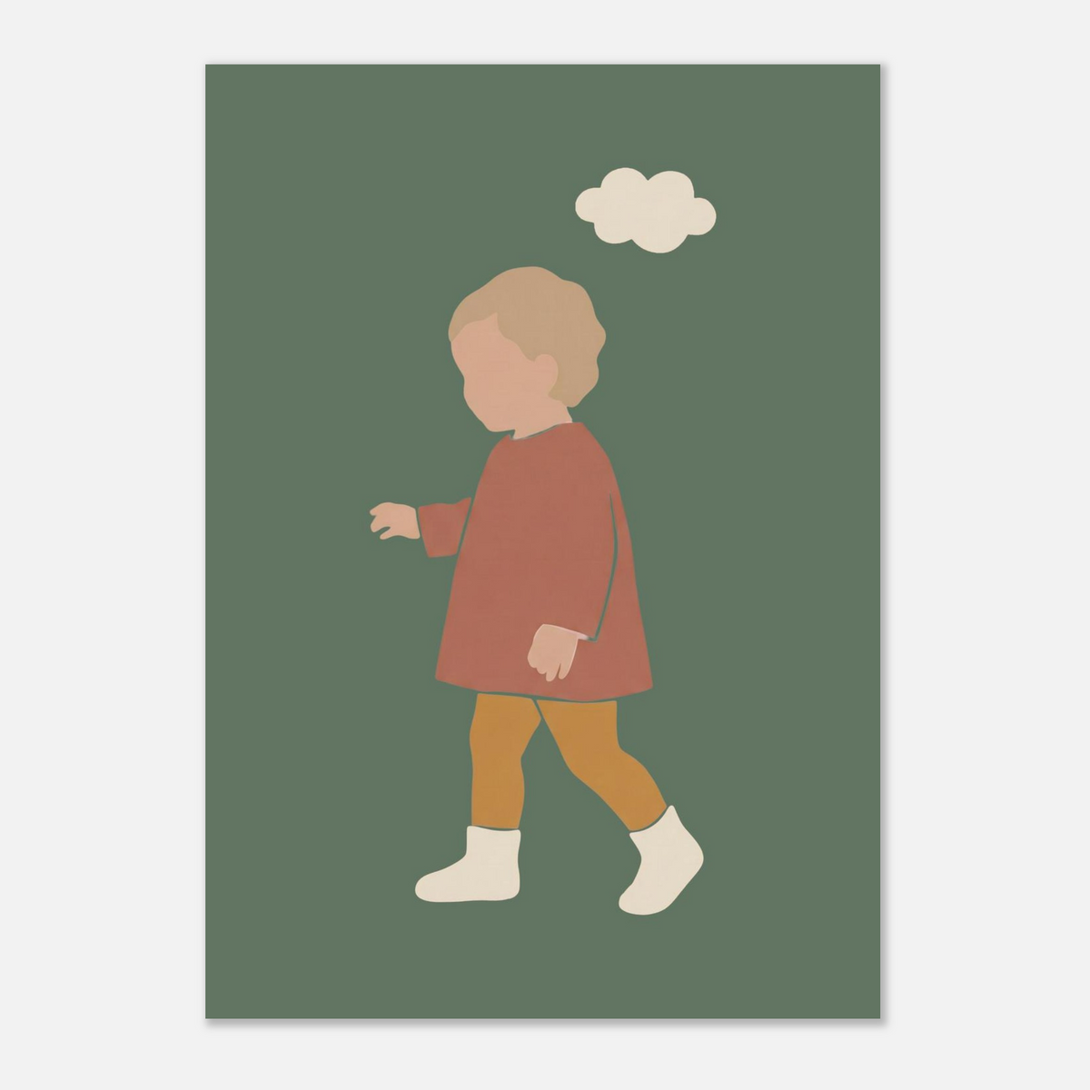 Kinderposter „Kleiner Träumer“ im minimalistischen Scandi-Look, 21x29.7 cm